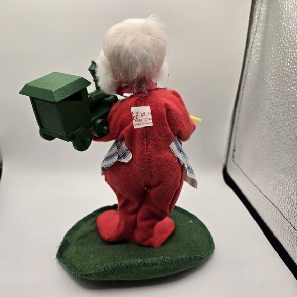 Vintage 1989 Annalee 6" Smiling Santa Claus Workshop Painting Train - Picture 4 of 7